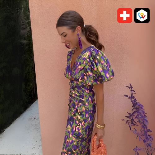 Robe d'été fluide et colorée femme