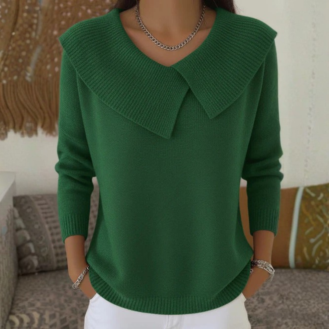 Pull en maille à col montant