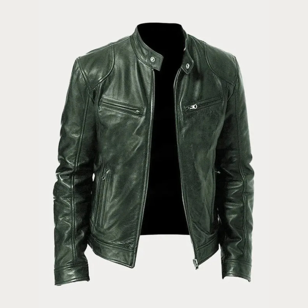 Veste en cuir homme