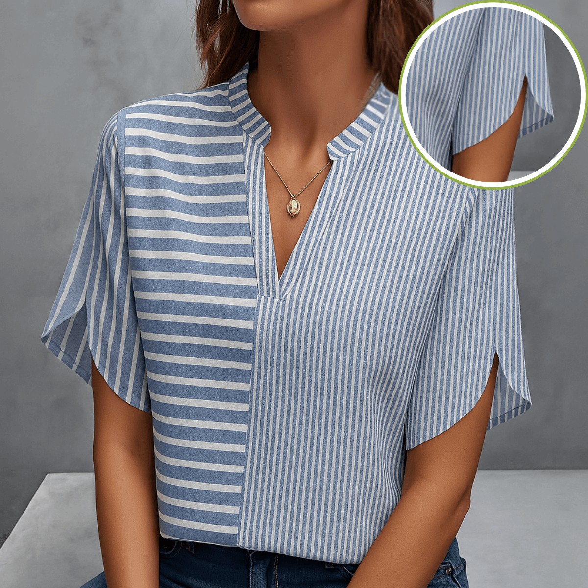 Blouse Décontractée à Rayures