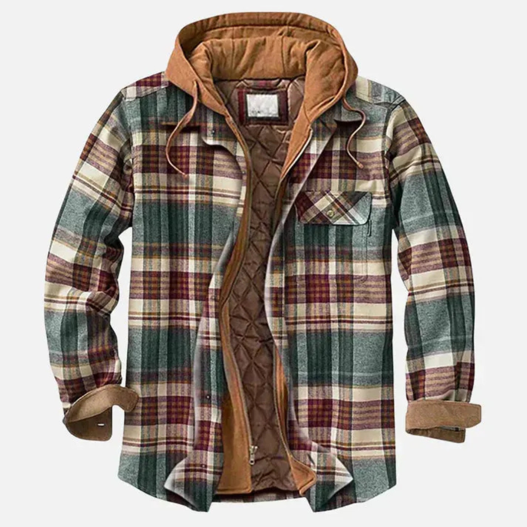 Veste Patchwork à Carreaux Décontractée