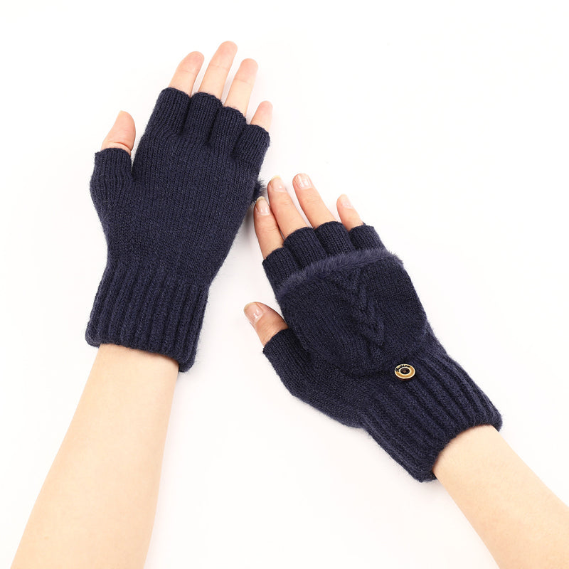 Warme Handschuhe mit halben Fingern