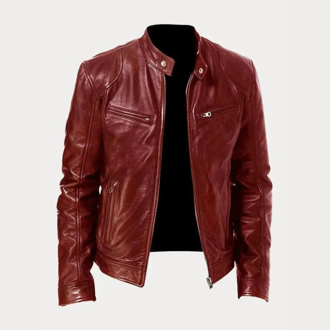 Veste en cuir homme