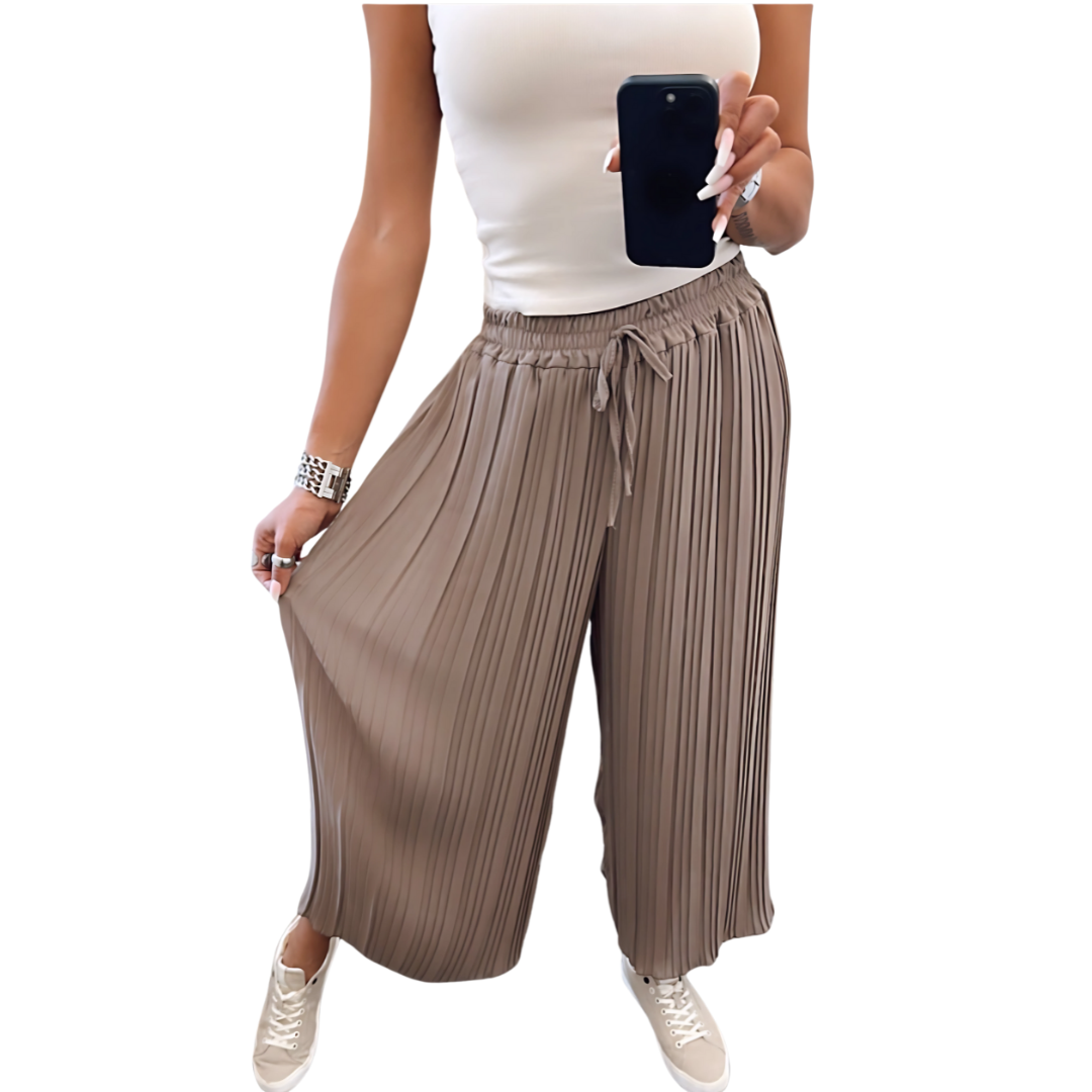 Schwarze Plissee Hose