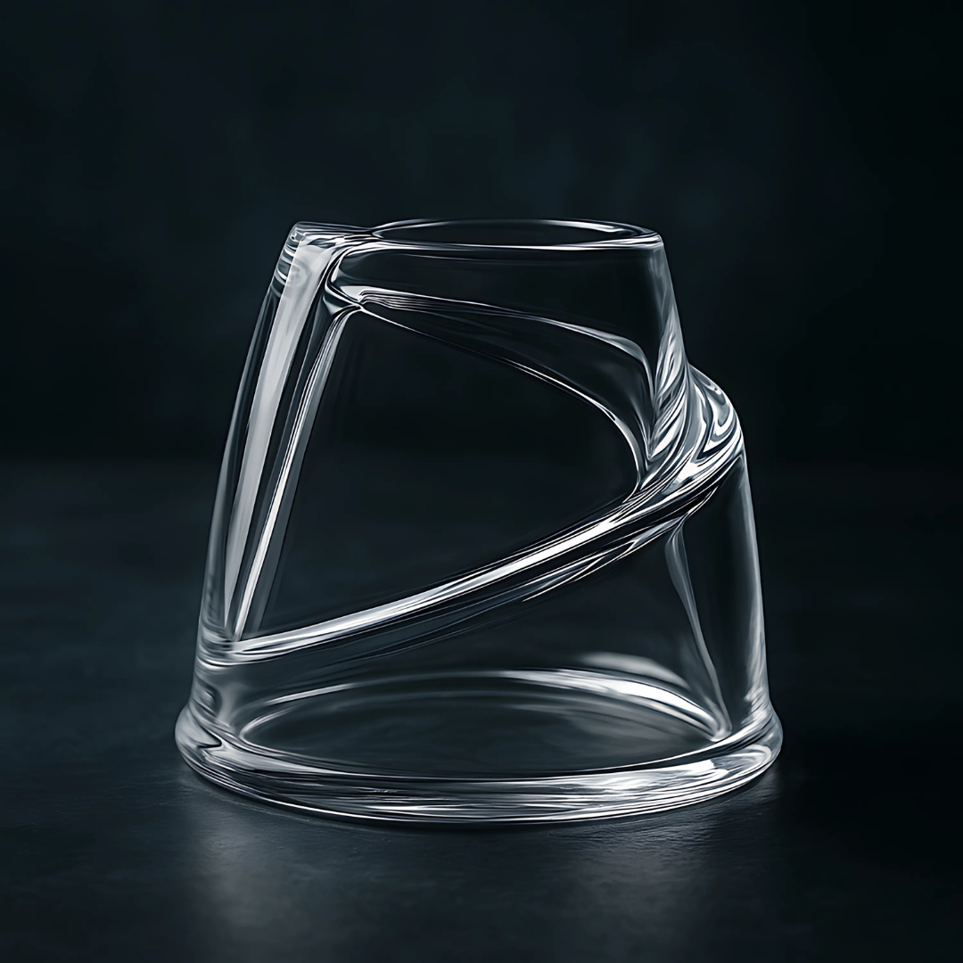 Verres torsadés double paroi