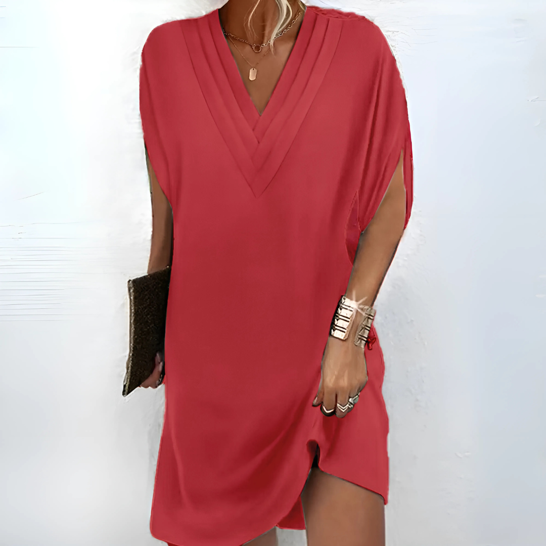 Robe fluide à encolure V