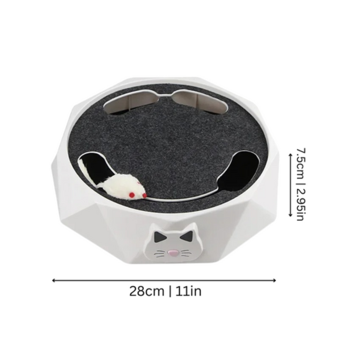 Jouet interactif pour chat avec souris rotative