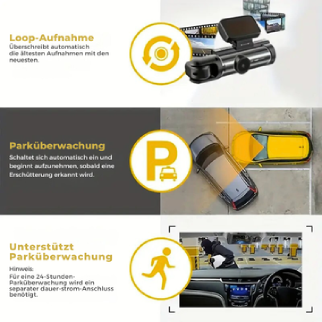 Doppelte Dashcam für mehr Sicherheit