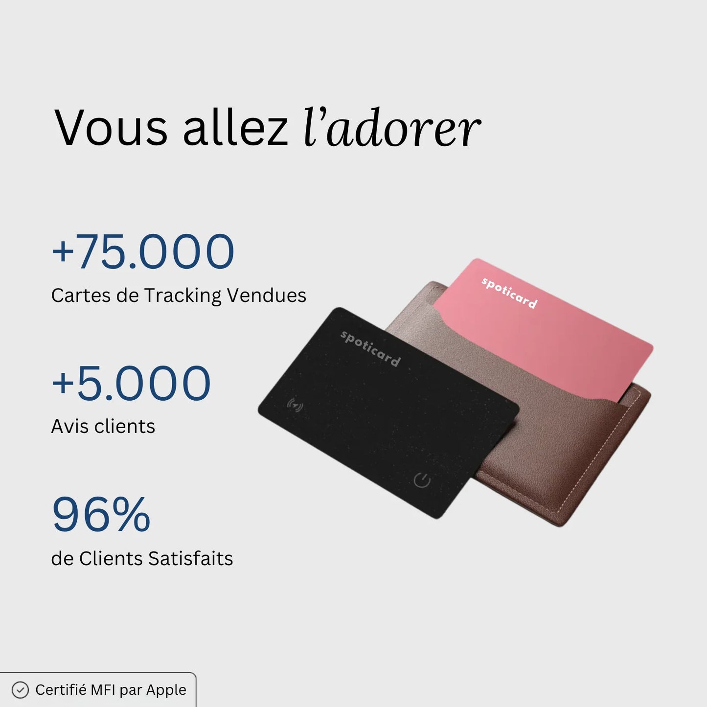 Carte de Suivi Ultra-Fine avec Apple Find My