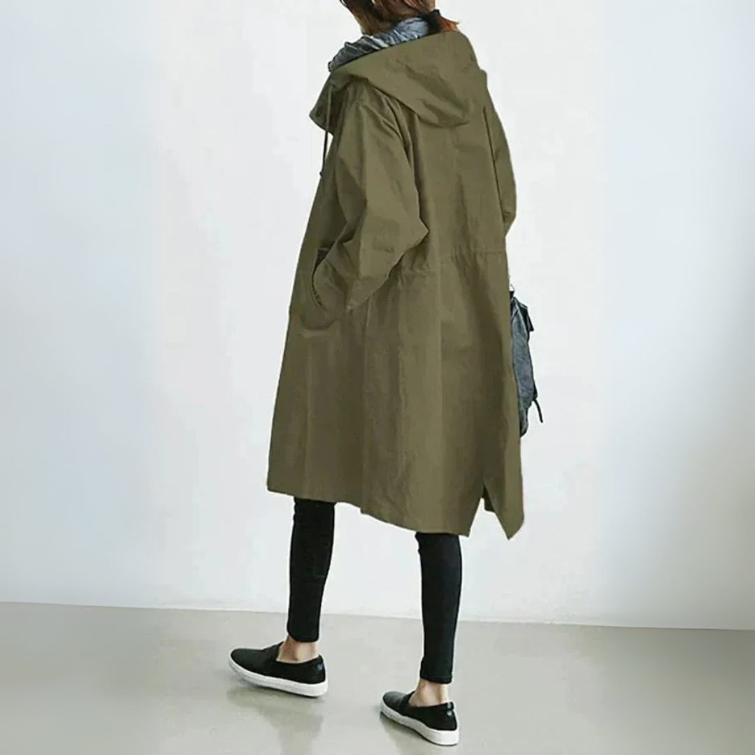 Trench-Coat Long Élégant Femme