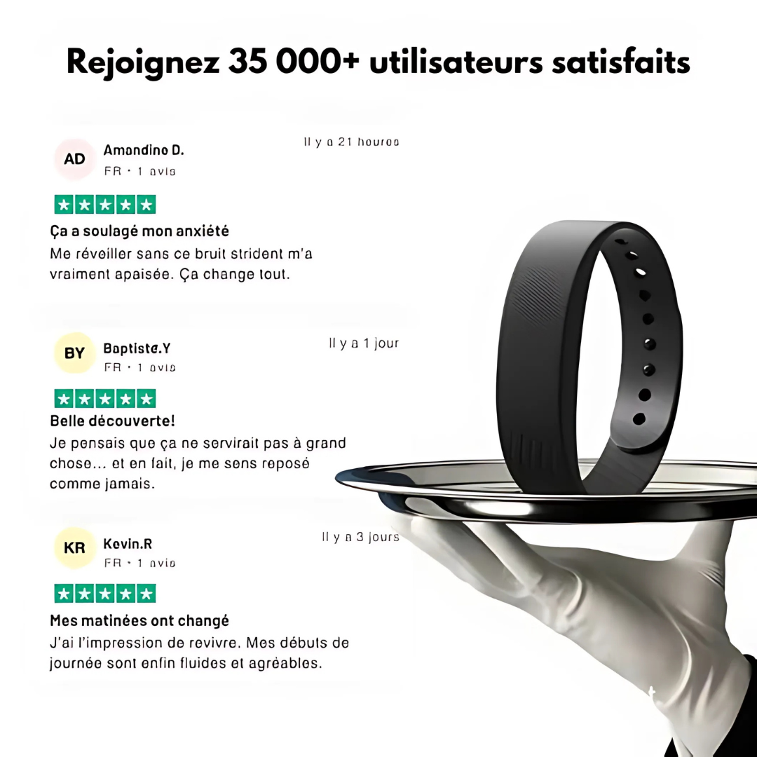 Bracelet intelligent de réveil silencieux