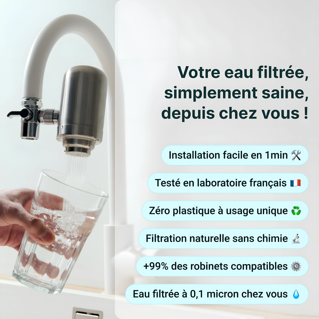 Filtre robinet avec cartouches incluses