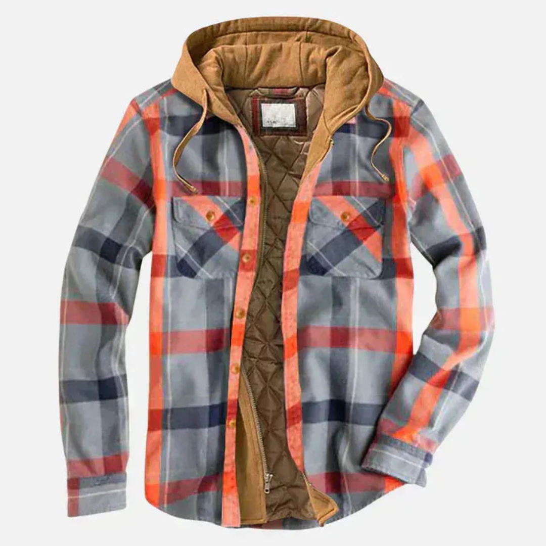 Veste Patchwork à Carreaux Décontractée