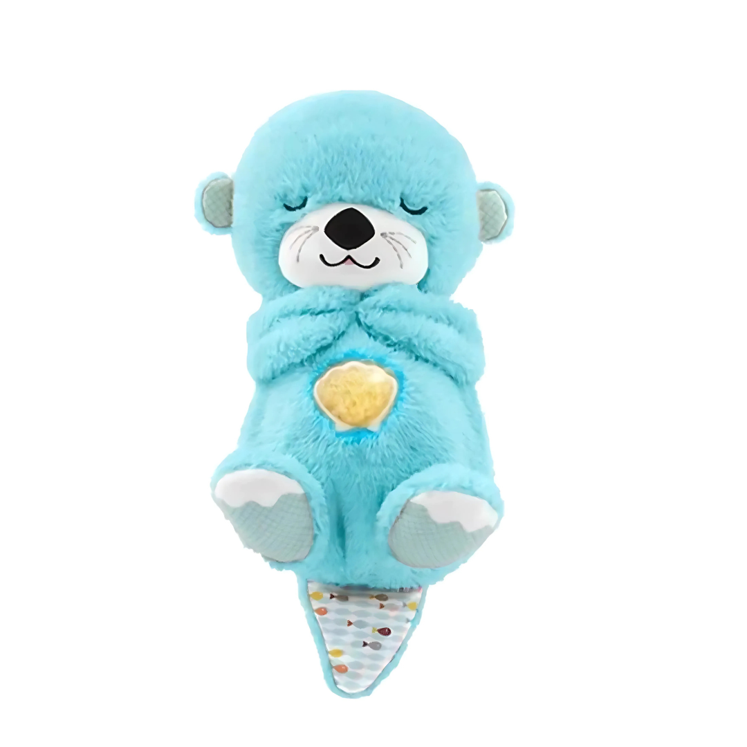 Peluche loutre interactive respirante et musicale