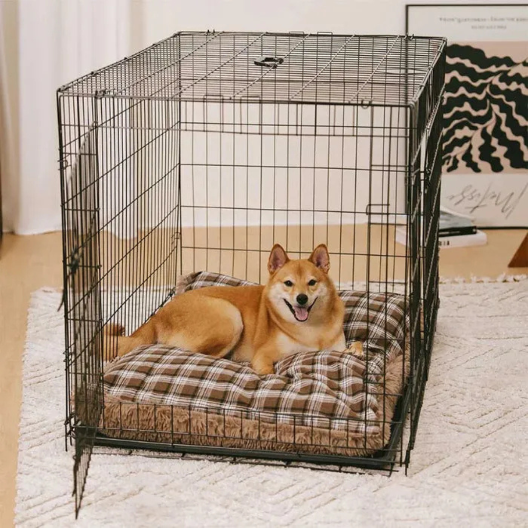 Tapis réversible en peluche pour chien