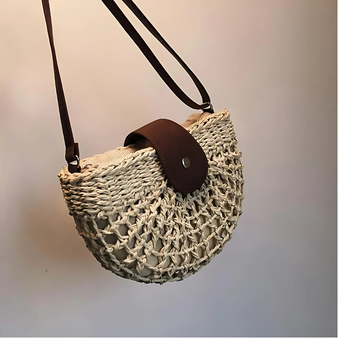 Sac bandoulière en paille