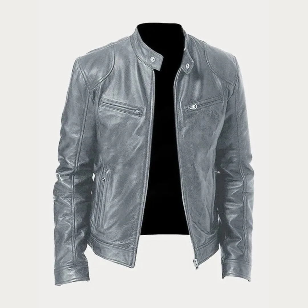 Veste en cuir homme
