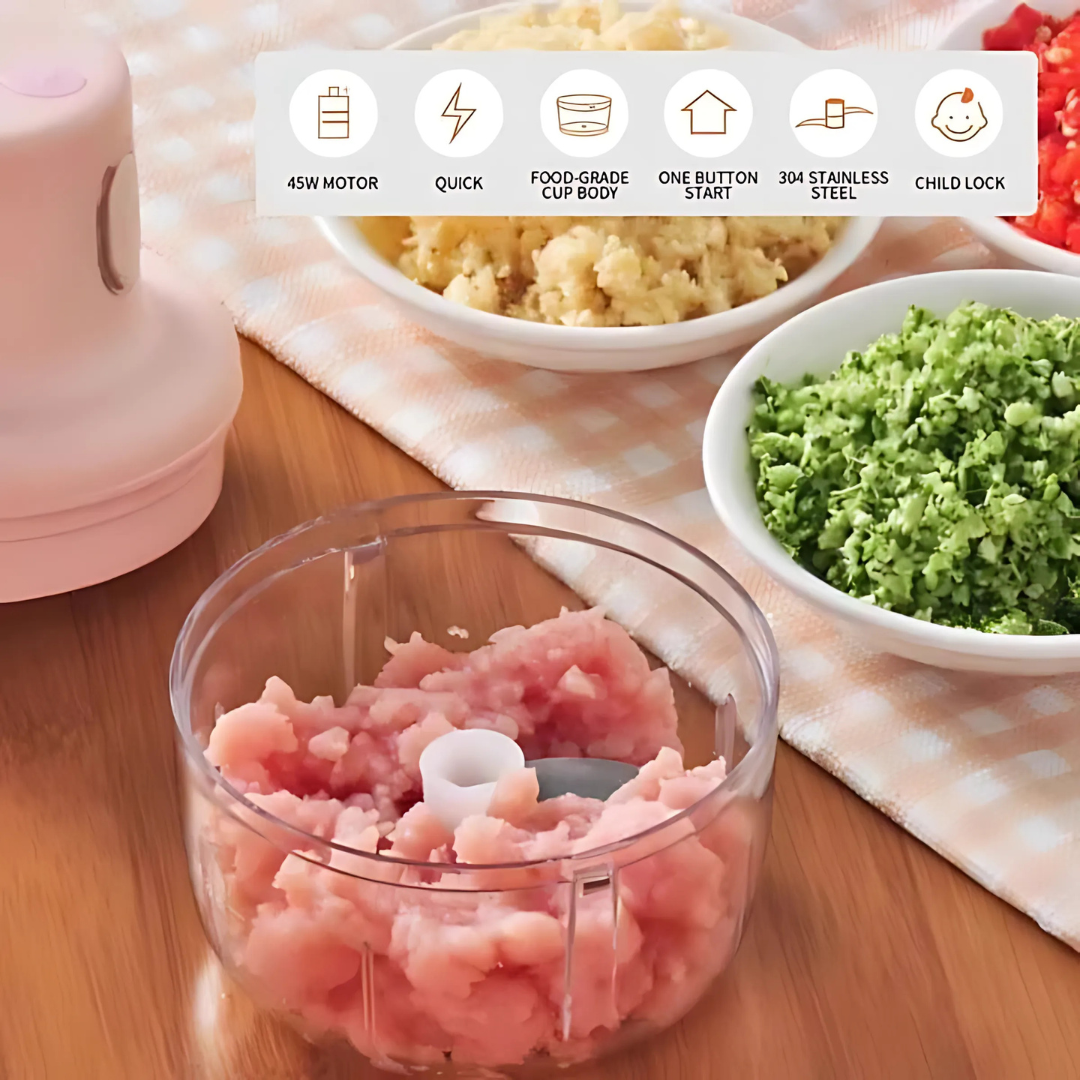 Mini Hachoir Rechargeable Sans Fil pour Cuisine