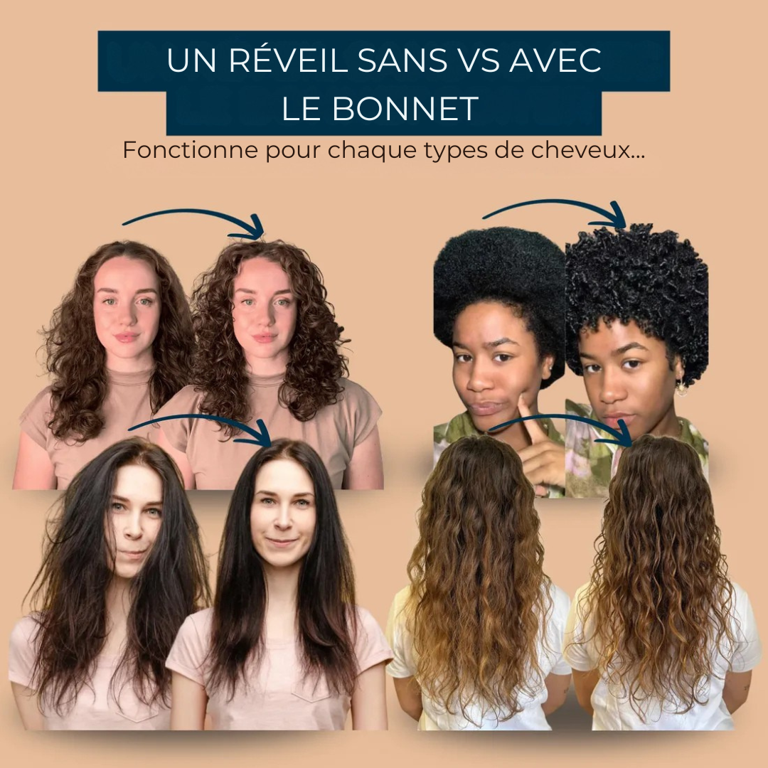 Bonnet de nuit en soie naturelle