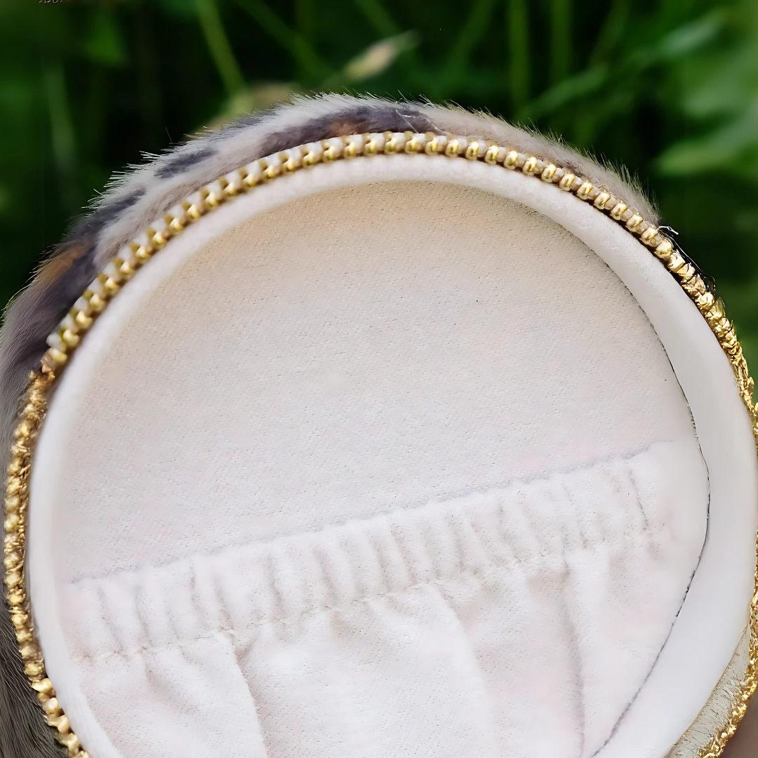 Boîte à bijoux de voyage motif léopard