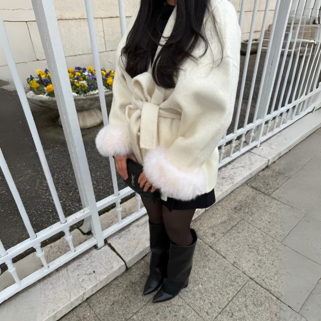 Cardigan ceinturé en maille douce