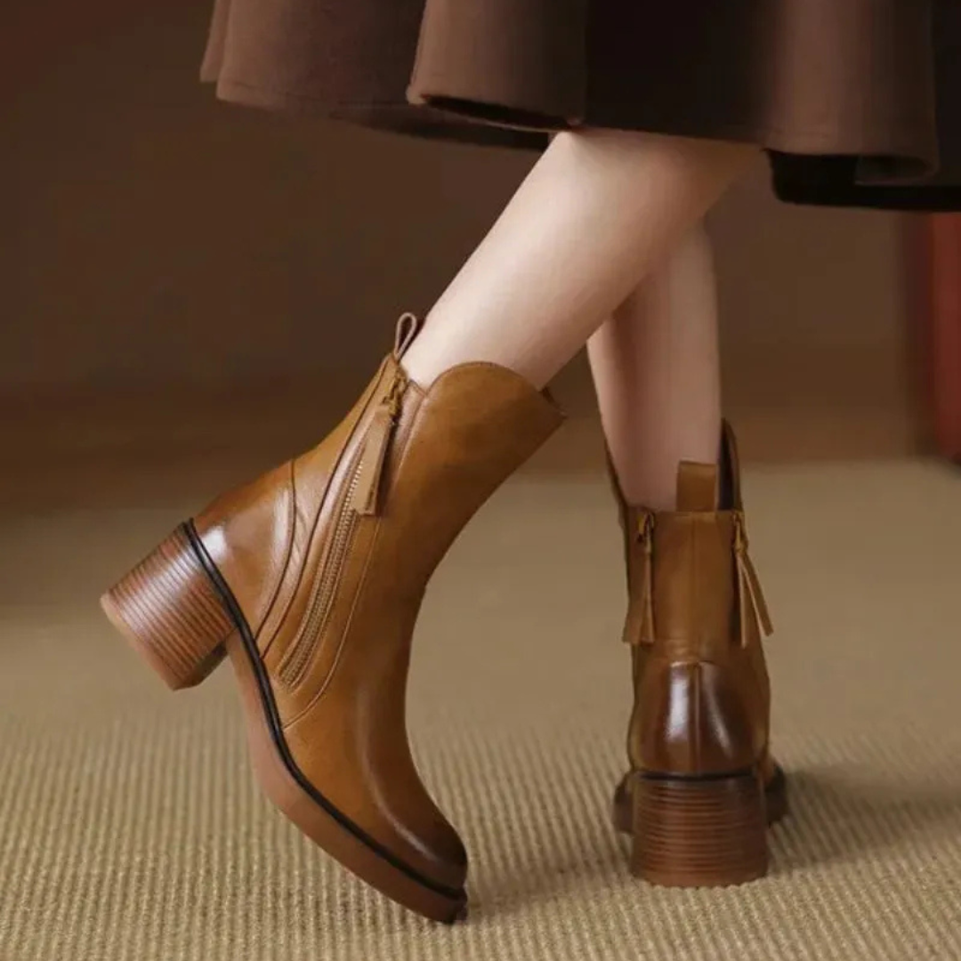 Bottines en cuir pour femme