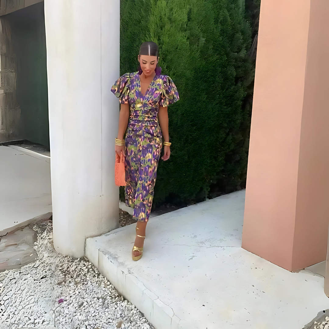 Robe d'été fluide et colorée femme