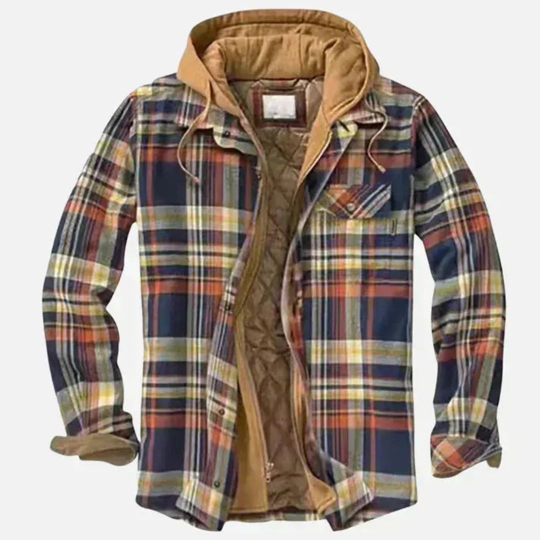 Veste Patchwork à Carreaux Décontractée