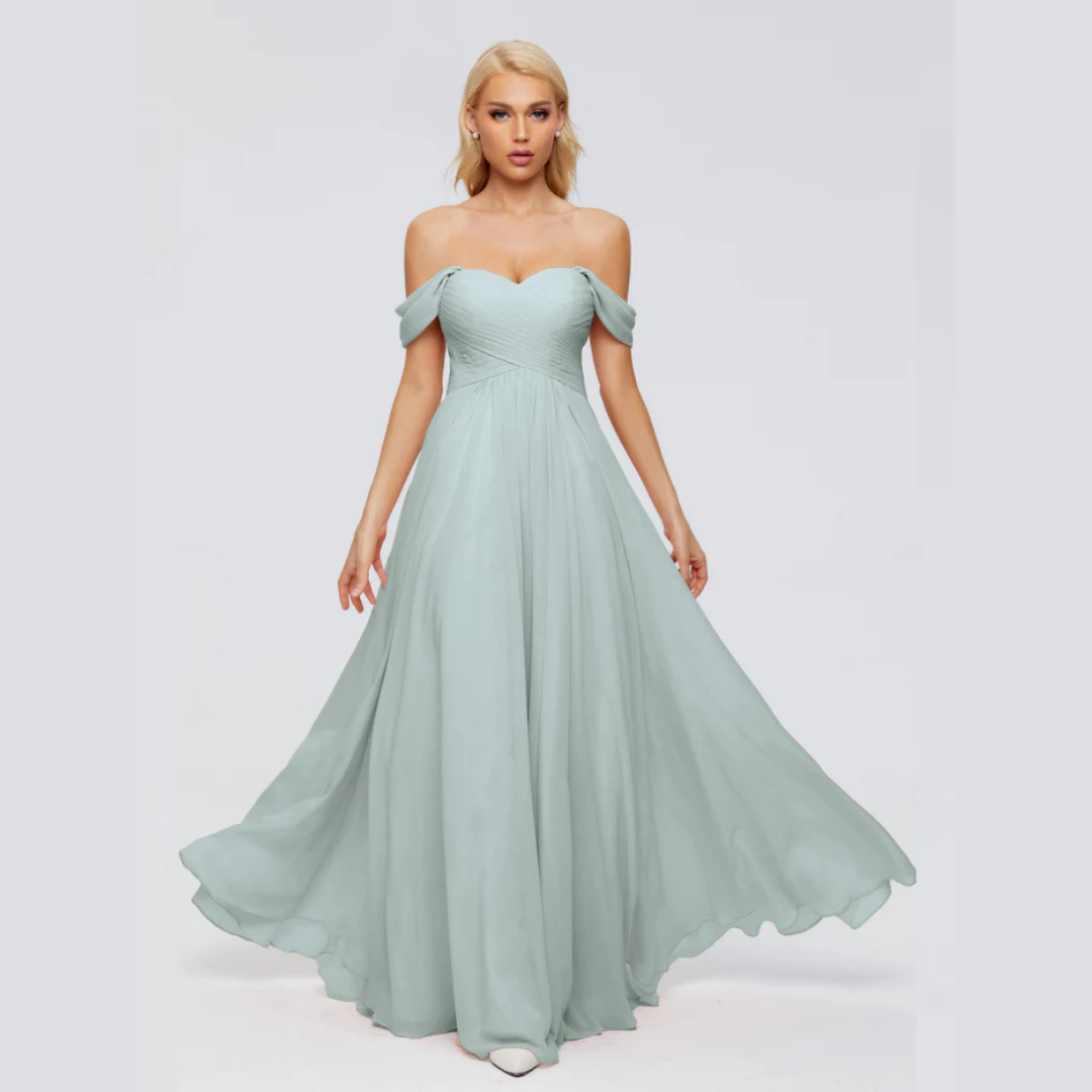 Robe de Demoiselle d'Honneur Élégante à Bretelles