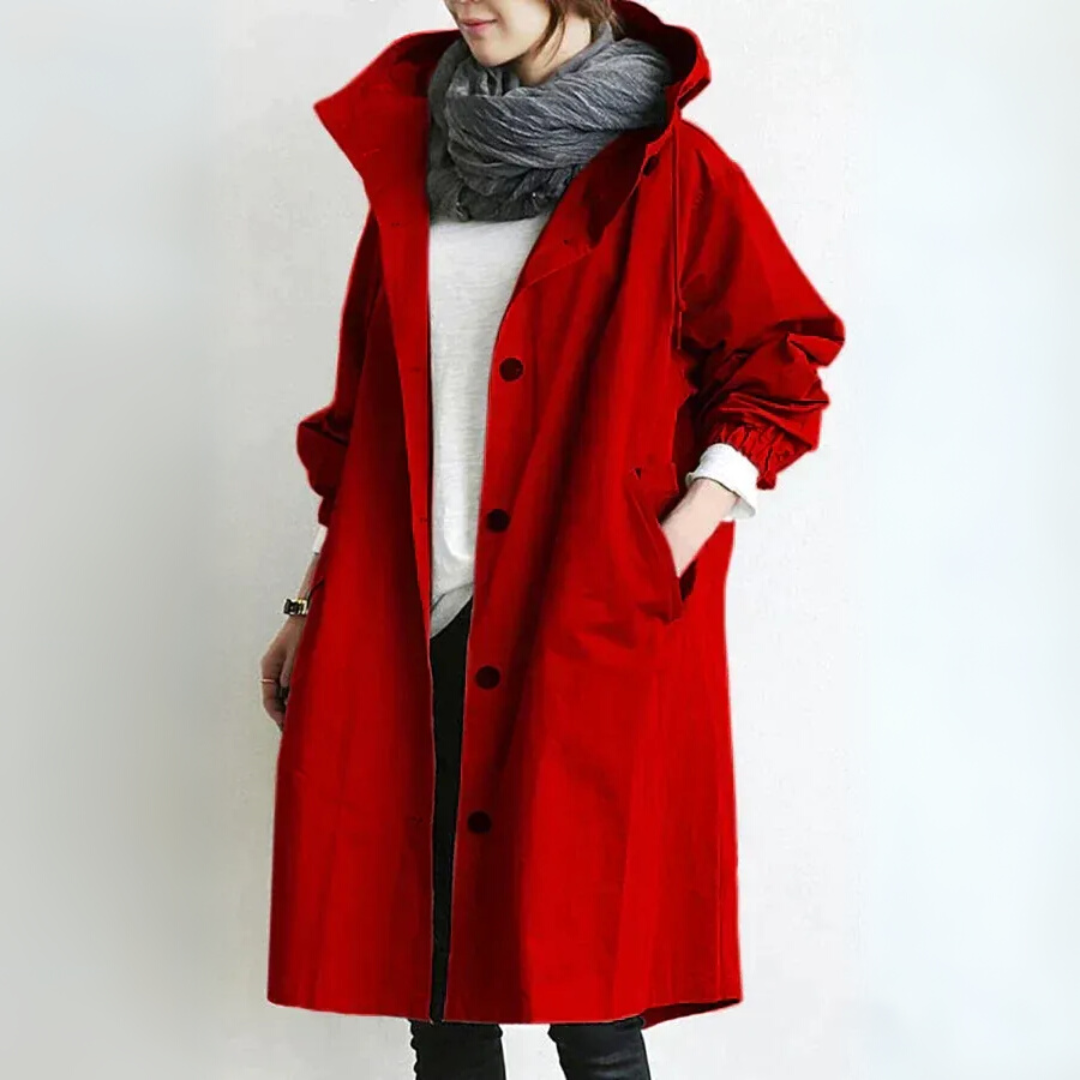 Trench-Coat Long Élégant Femme