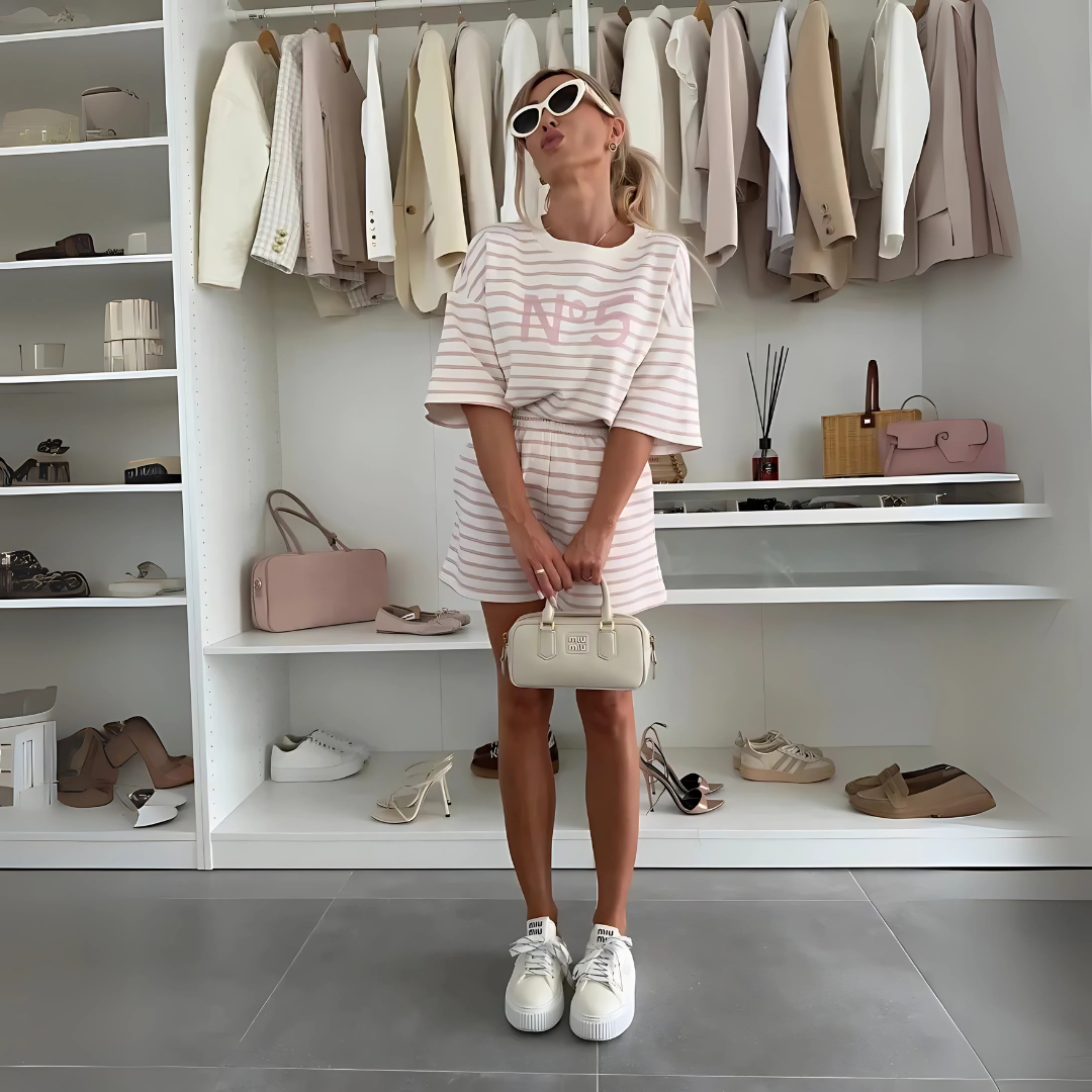 Ensemble rayé femme