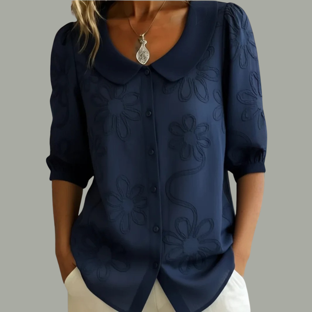 Chemisier Brodé Floral Femme
