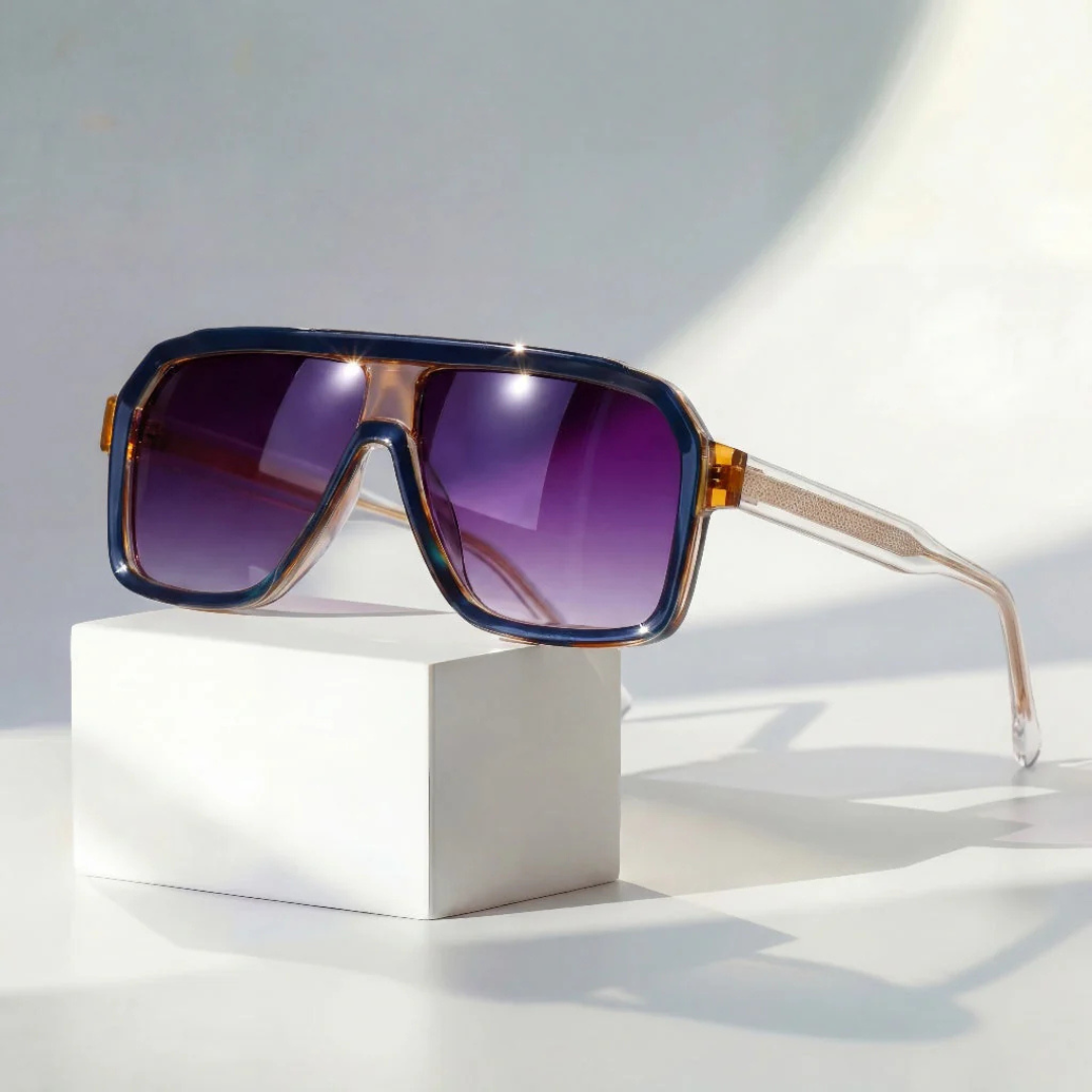 Retro-Pilotenbrille mit UV400-Schutz und Farbverlauf
