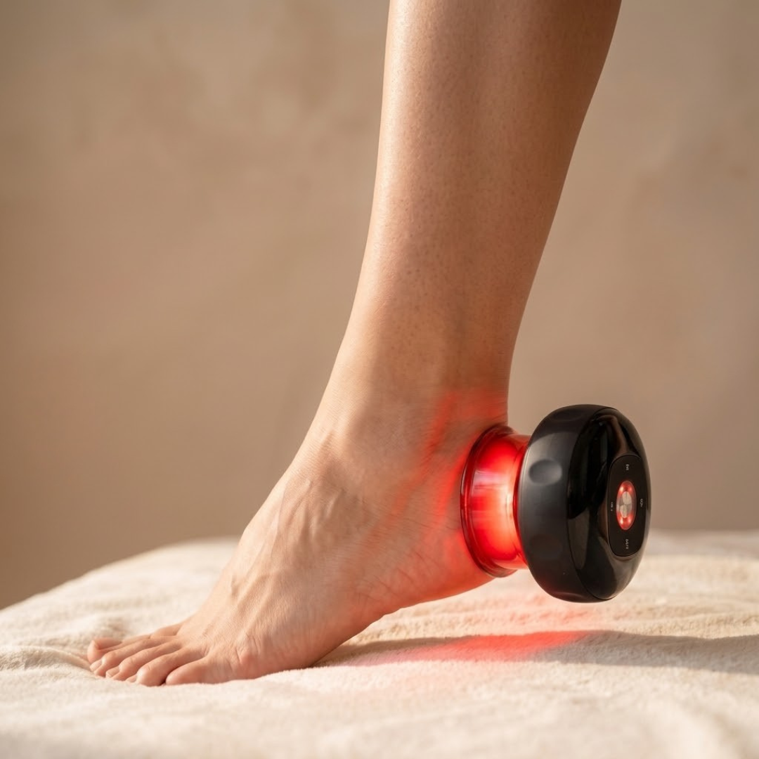 Massagegerät mit beheizbaren Saugnäpfen