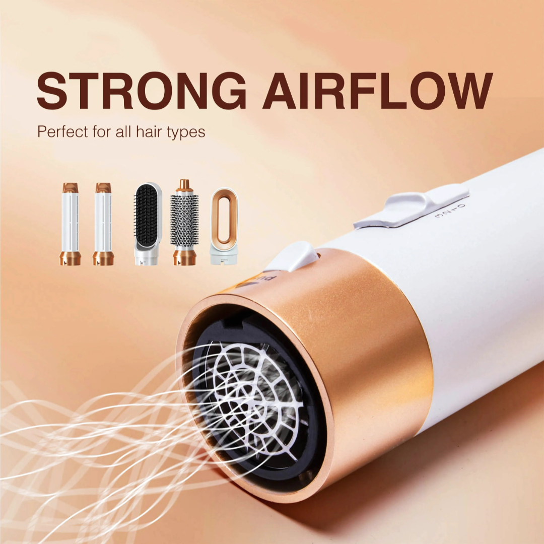Styler Rotatif Cheveux Multifonction 5-en-1