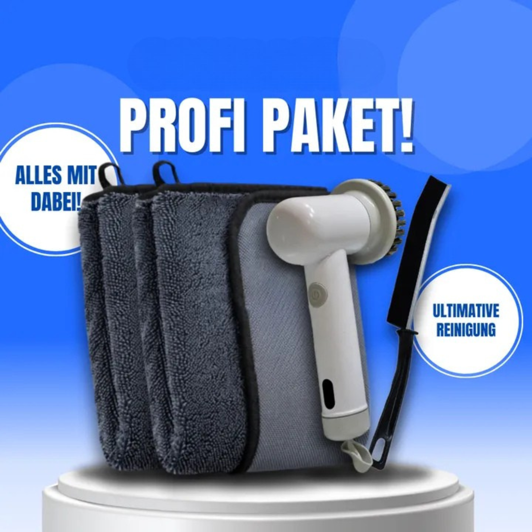 Kit de nettoyage professionnel avec brosse à main et brosse électrique
