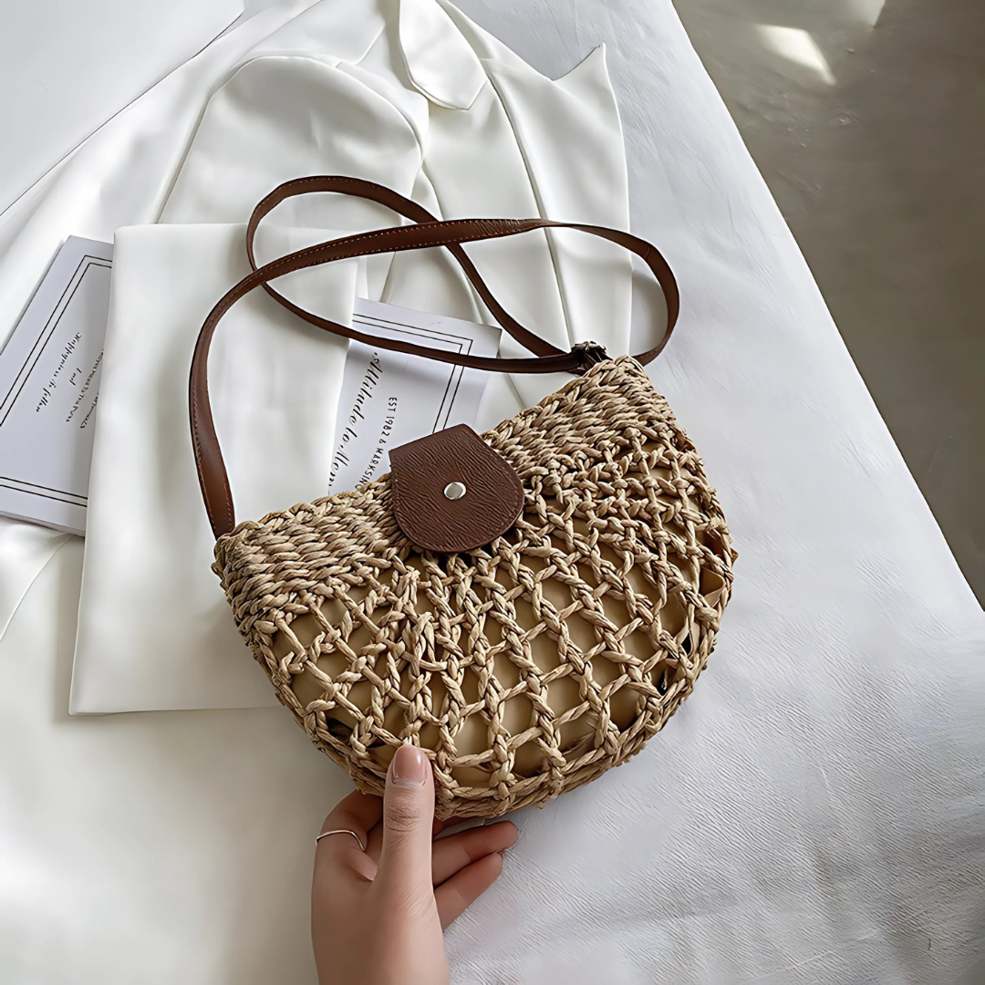 Sac bandoulière en paille