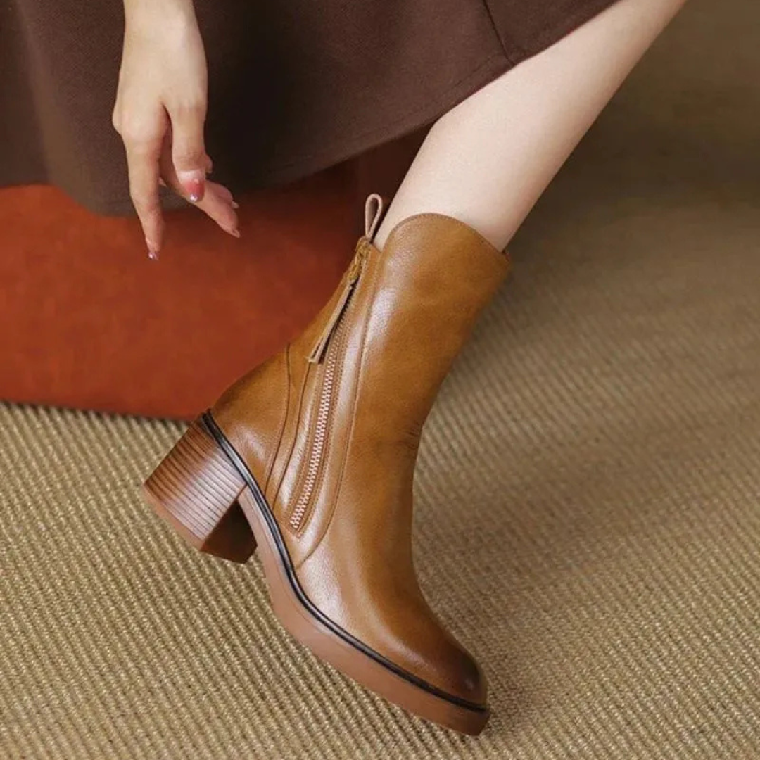 Bottines en cuir pour femme