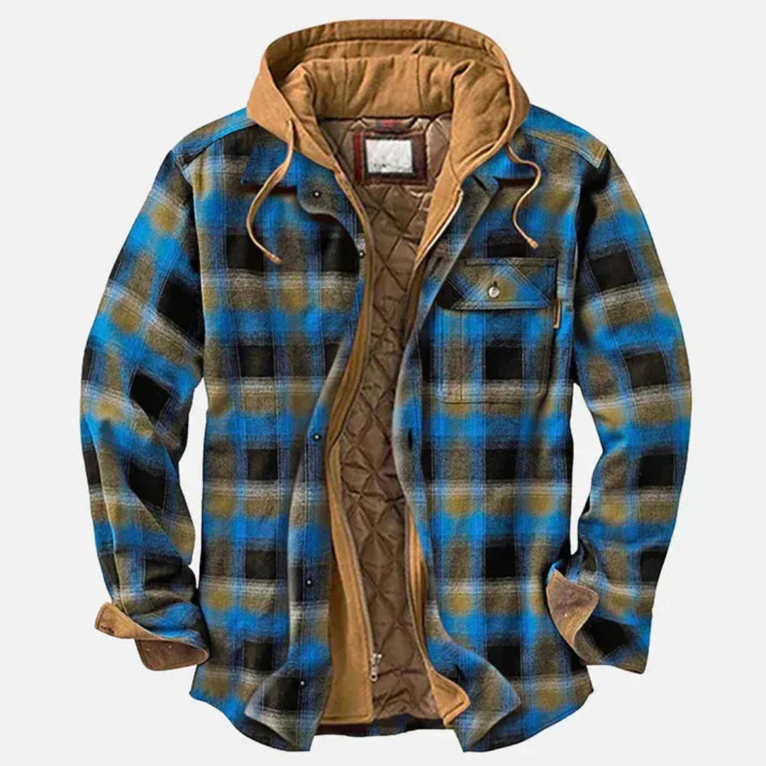 Veste Patchwork à Carreaux Décontractée