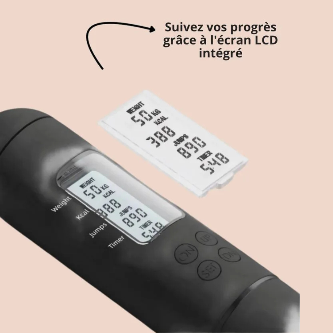 Corde de saut sans fil avec compteur digital