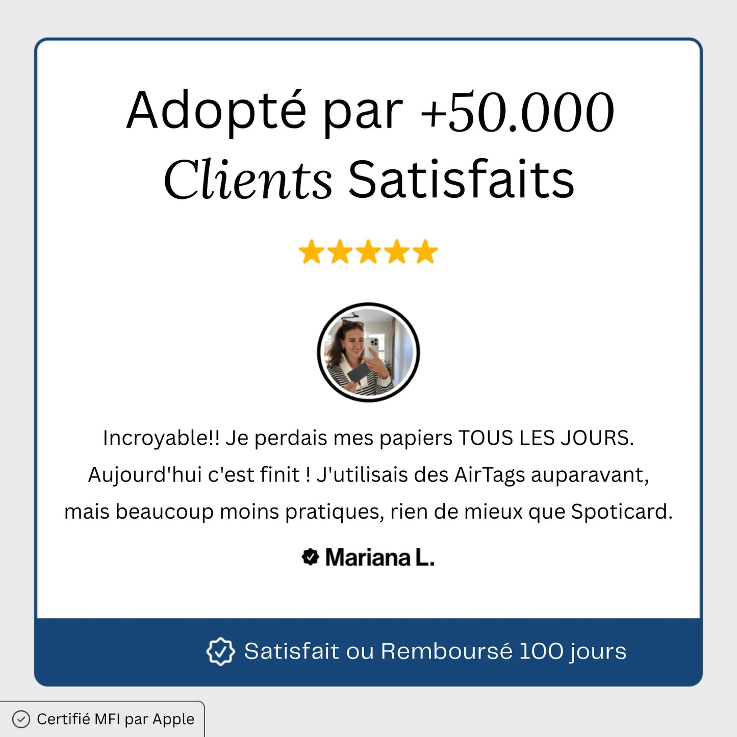 Carte de Suivi Ultra-Fine avec Apple Find My