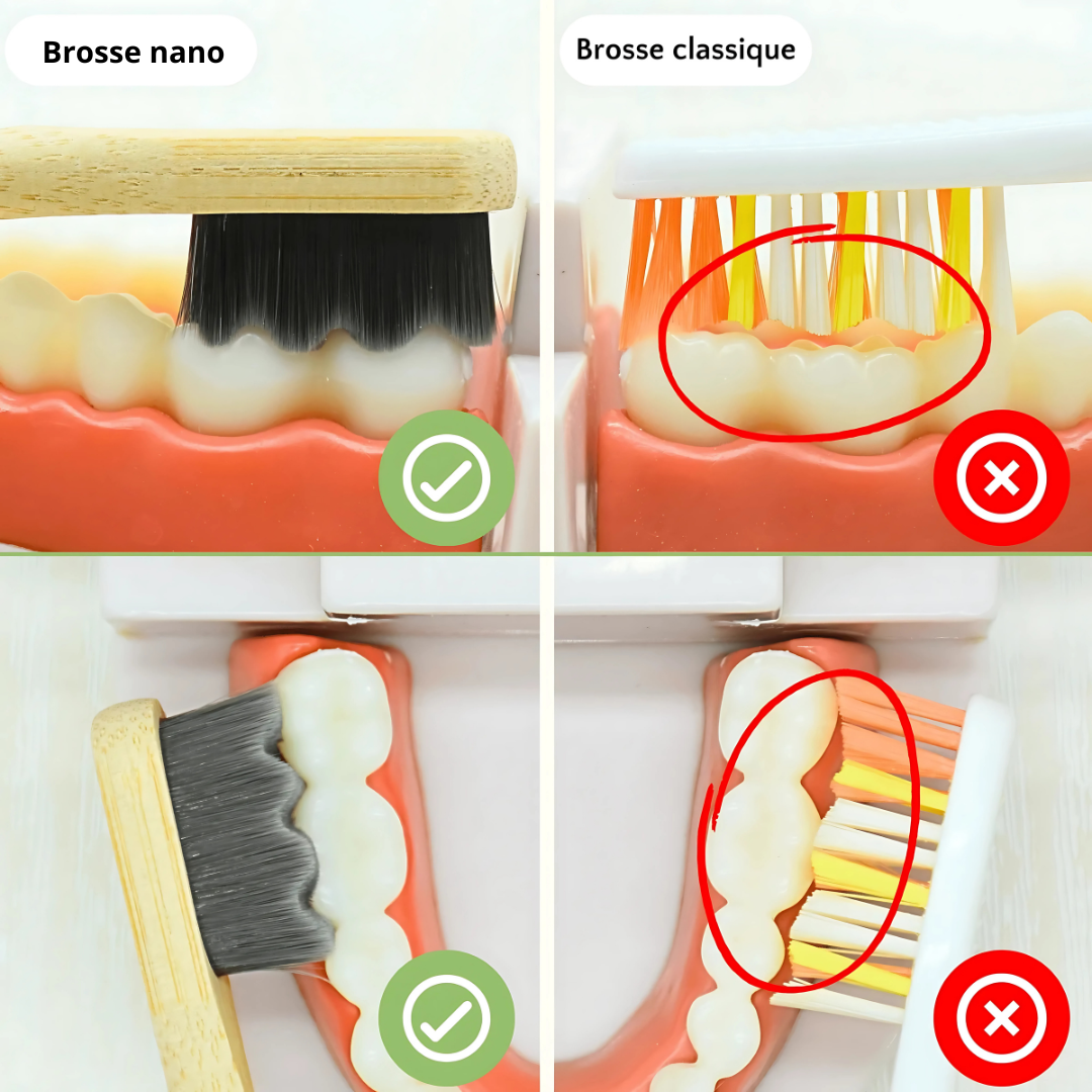 Brosse à dents nano douce en bambou