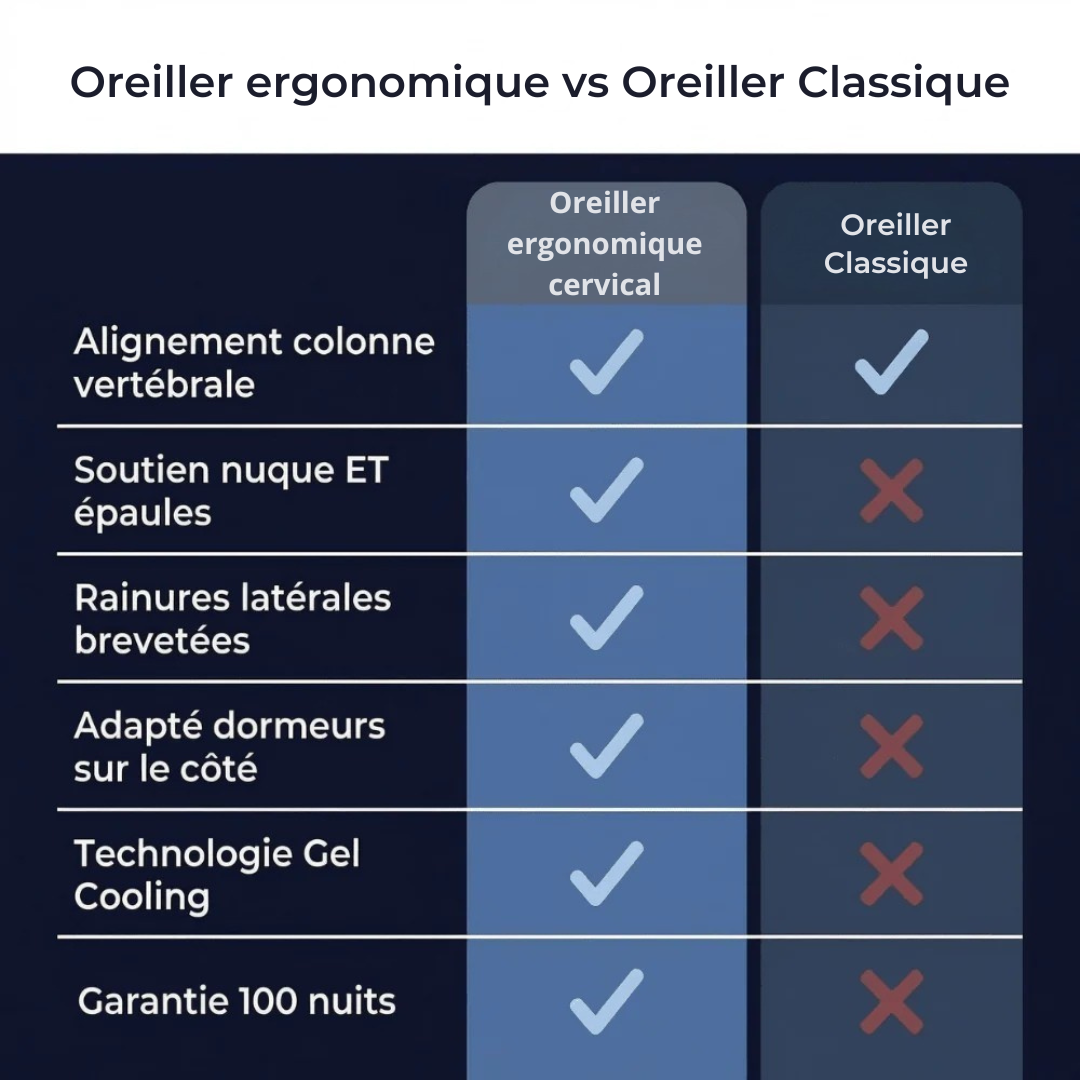 Oreiller ergonomique cervical
