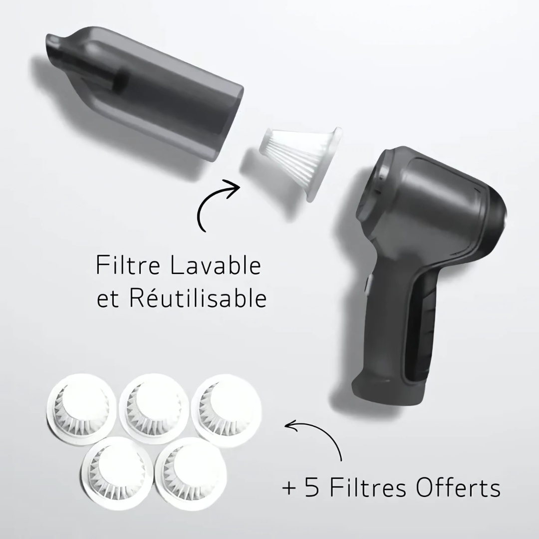 Aspirateur de voiture compact avec fonction souffleur