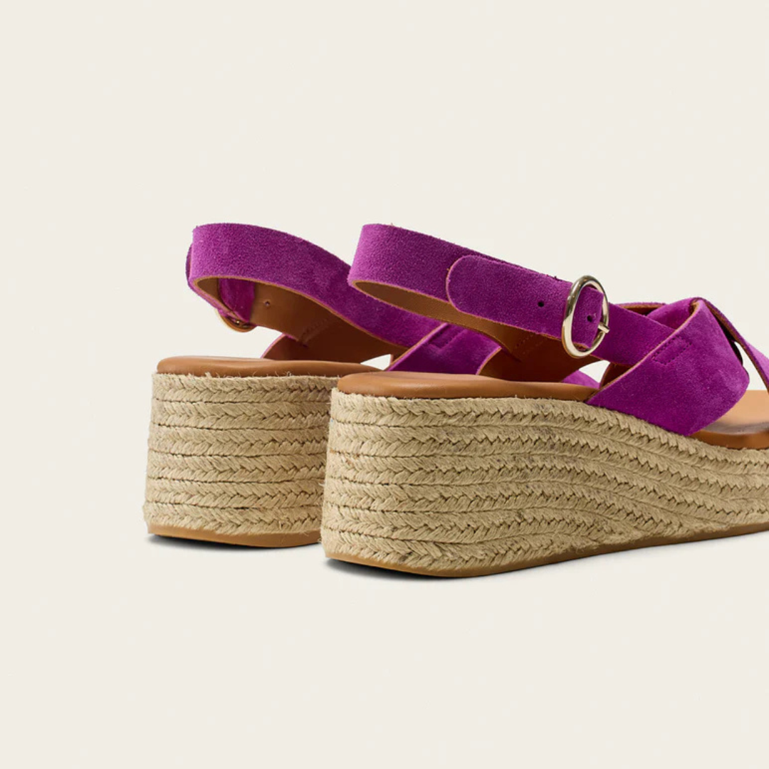 Espadrilles à plateforme motif léopard
