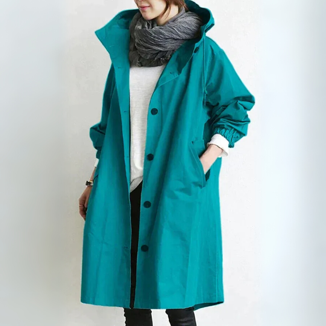 Trench-Coat Long Élégant Femme