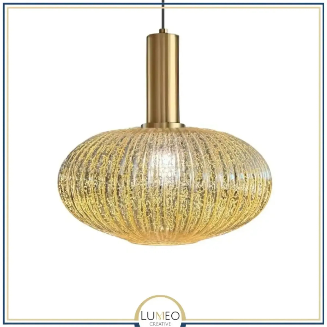 Lampadaire décoratif en verre texturé