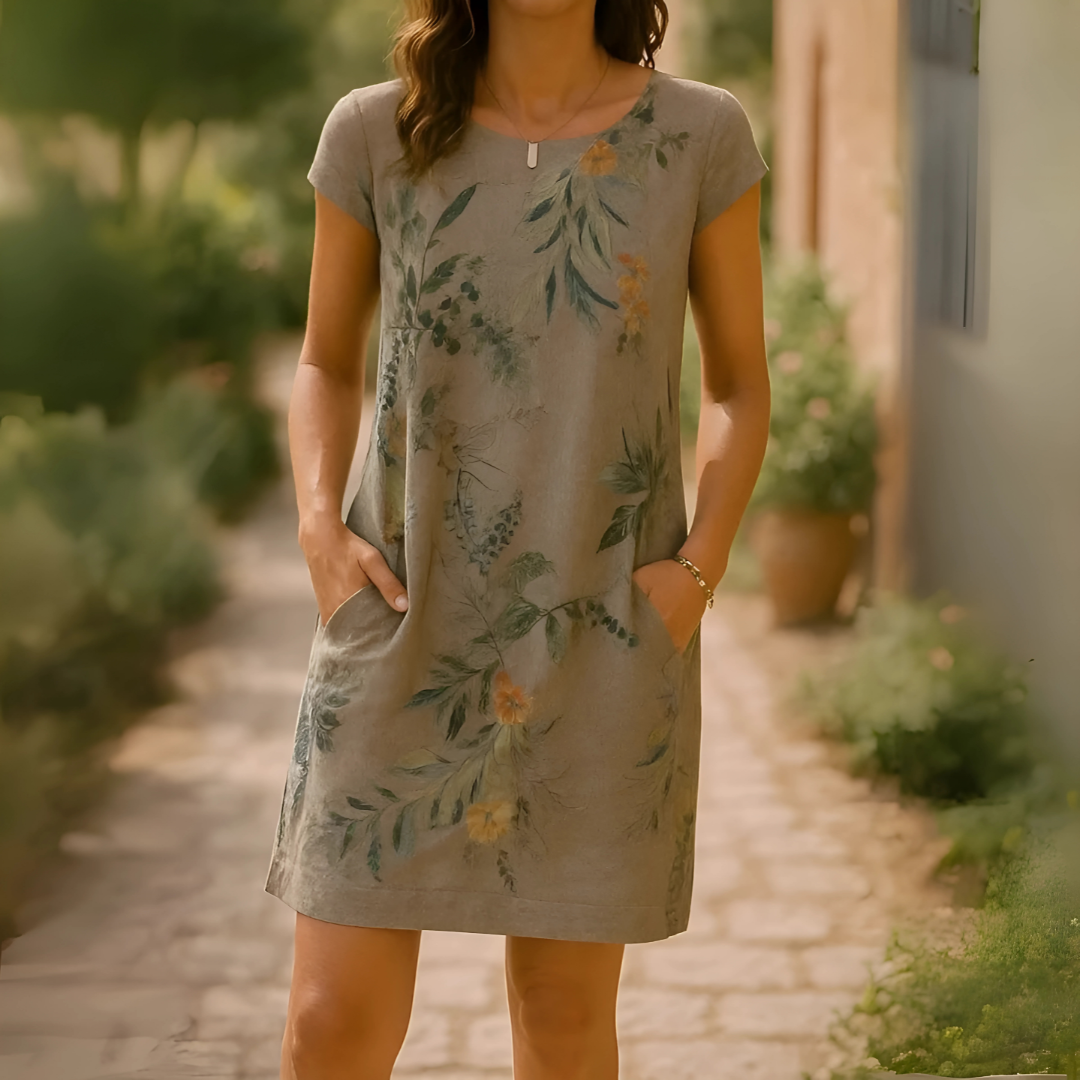 Robe Élégante en Coton et Lin