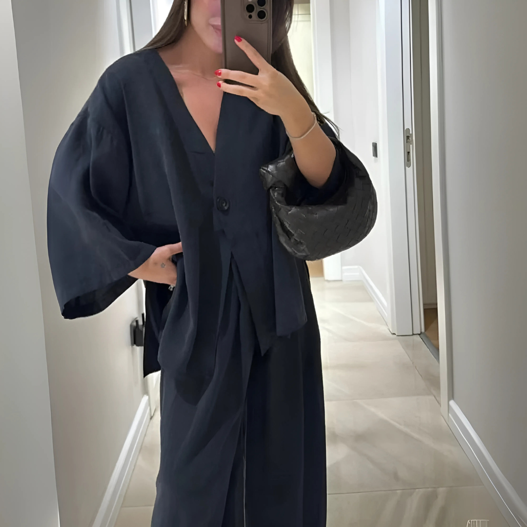 Casual V-Neck Set