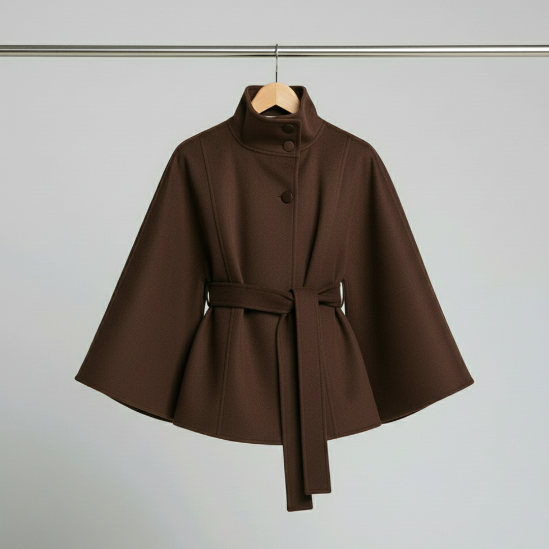 Manteau court à ceinture